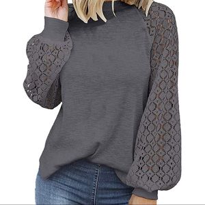 New Miholl Long Sleeve Top, Gray (Size M)